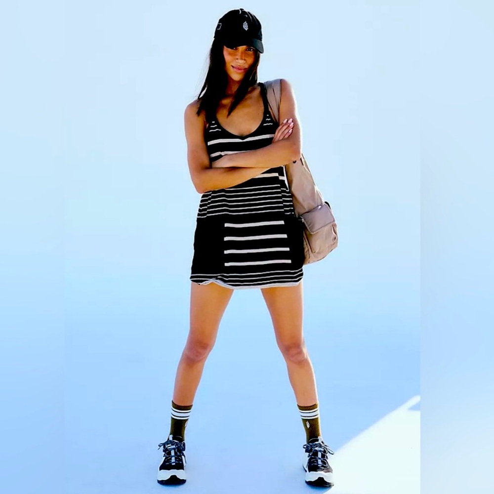 Free People Movement - Hot Shot Printed Mini Dress NWOT - Picture 2 of 9